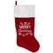 NorthLight 34315060 20 in. Merry Christmas Velour Christmas Stocking, Red &#x26; White